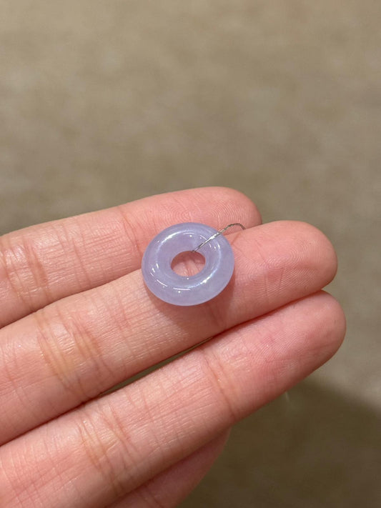 Icy Red-hued Lavender Bagel Jadeite