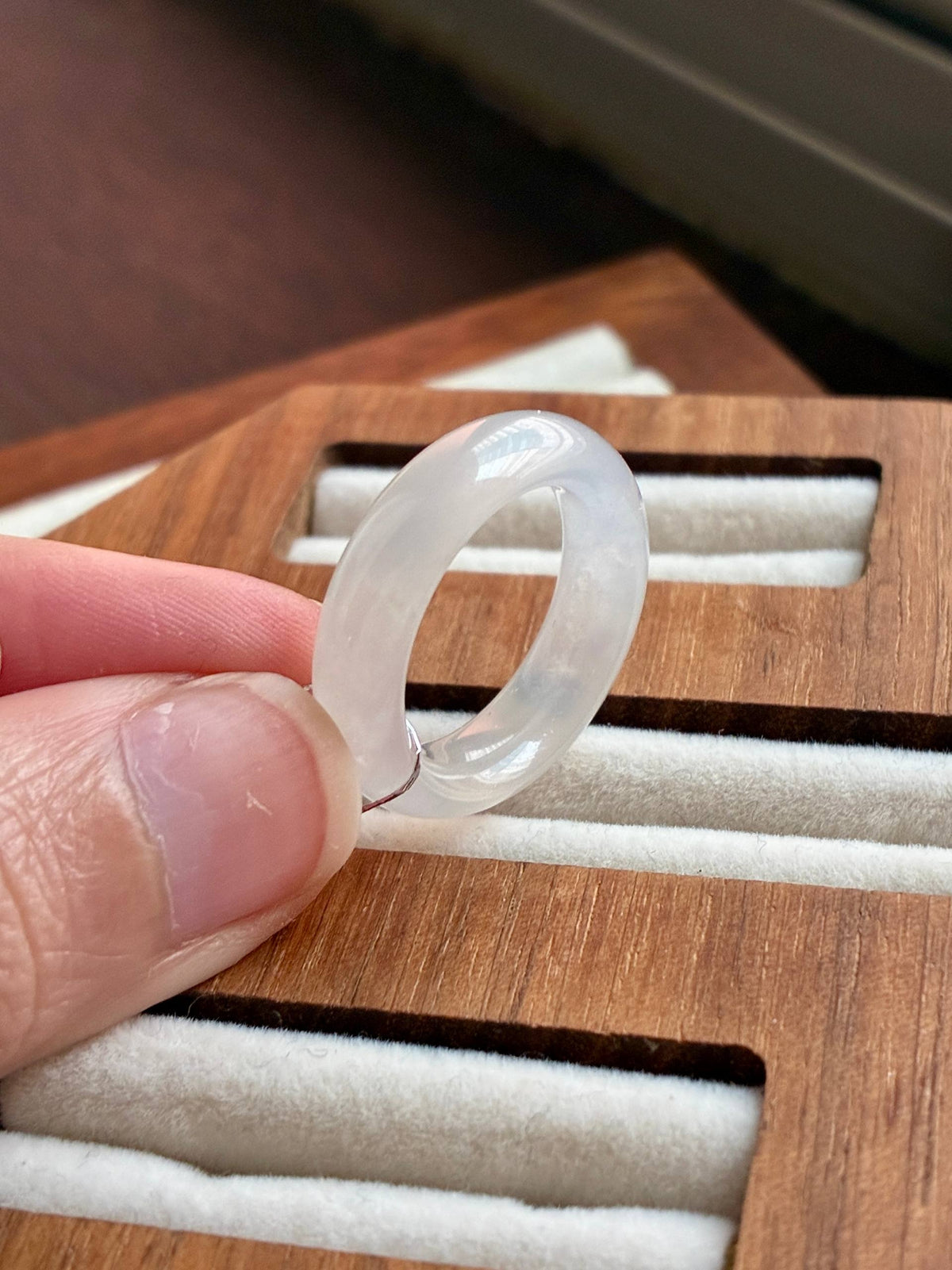 16.4mm Icy Moonlight Glow Abacus Ring