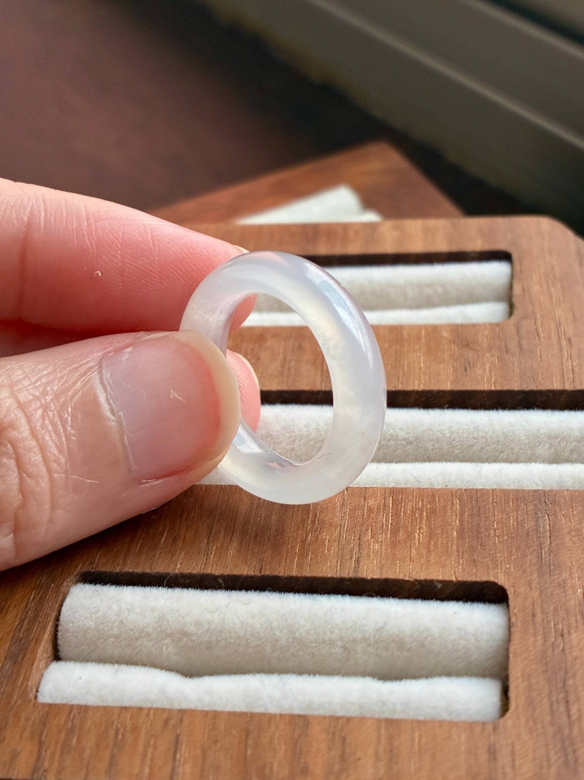 16.4mm Icy Moonlight Glow Abacus Ring
