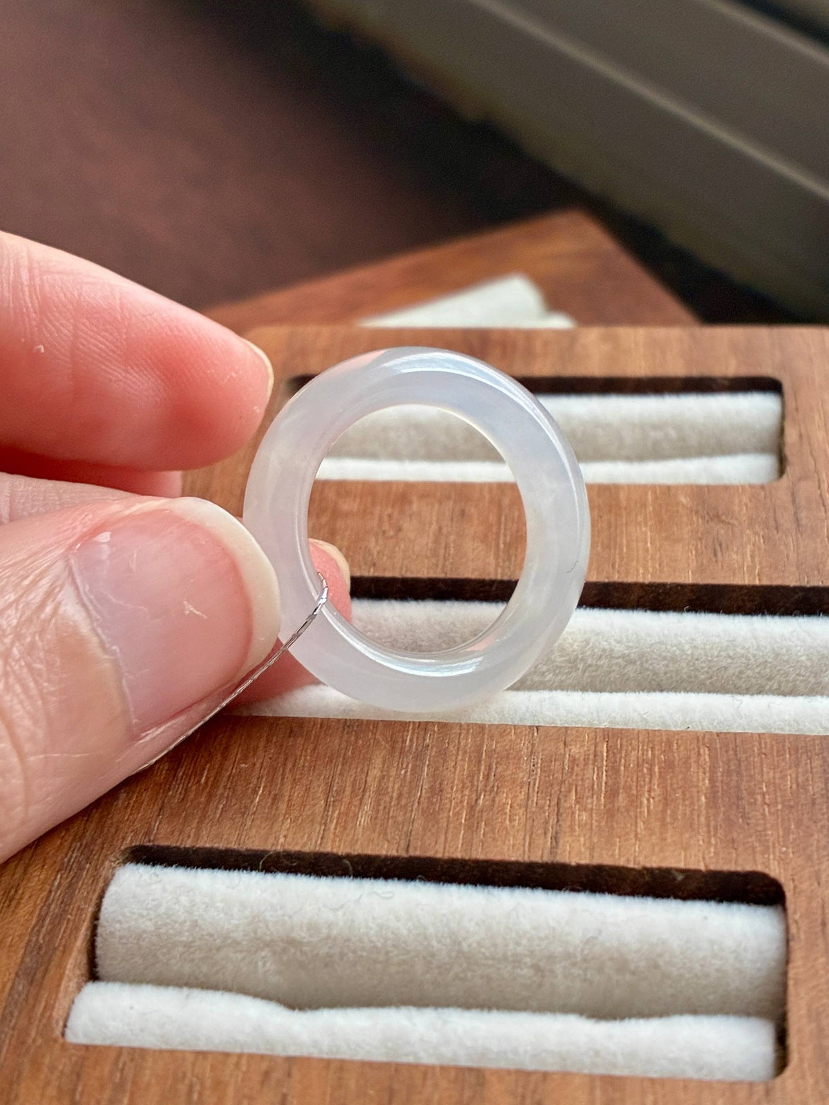 16.4mm Icy Moonlight Glow Abacus Ring