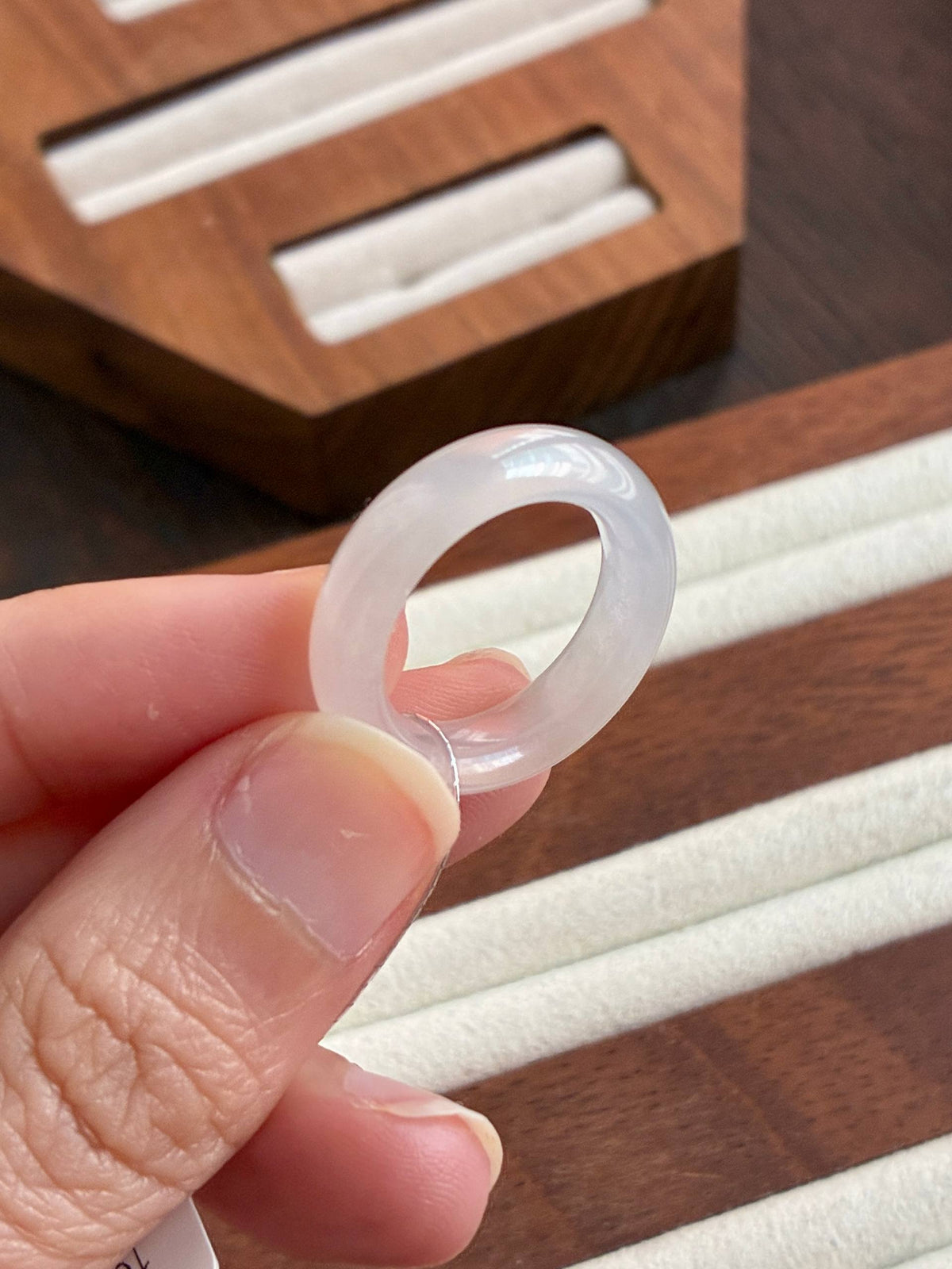 16.4mm Icy Moonlight Glow Abacus Ring
