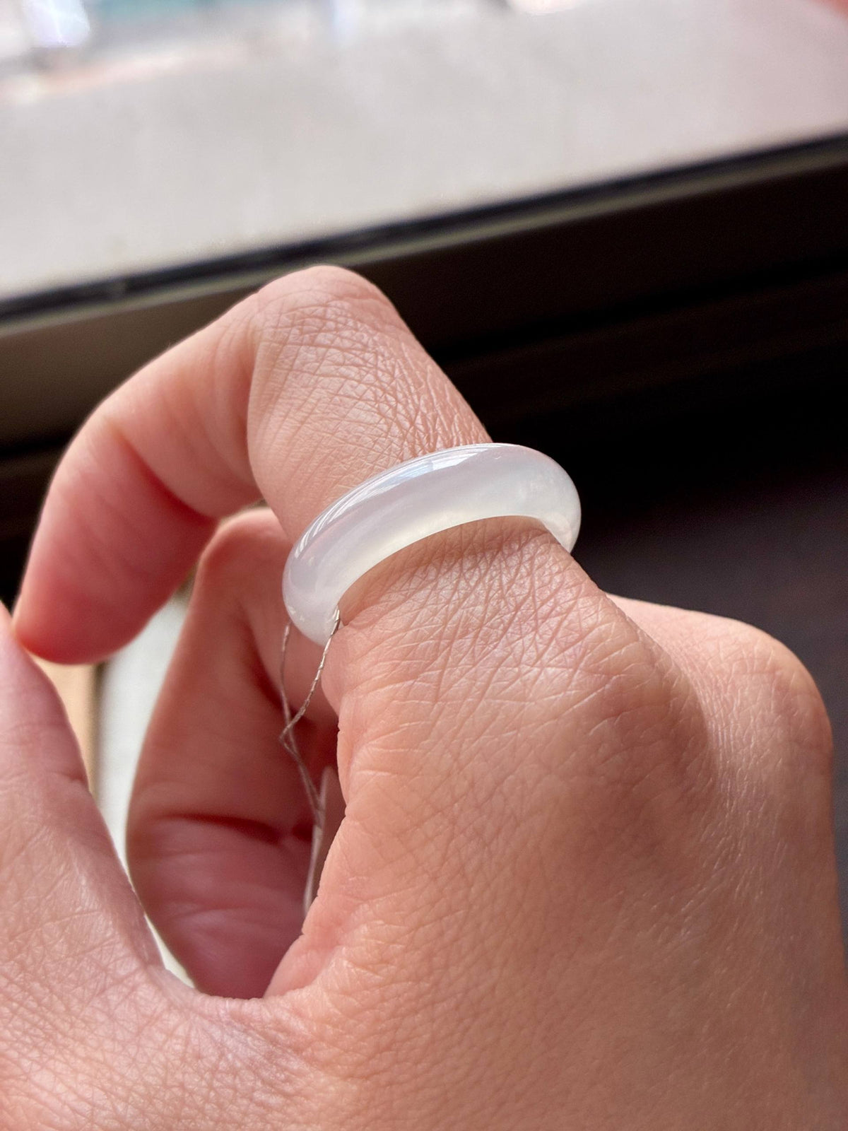 16.4mm Icy Moonlight Glow Abacus Ring
