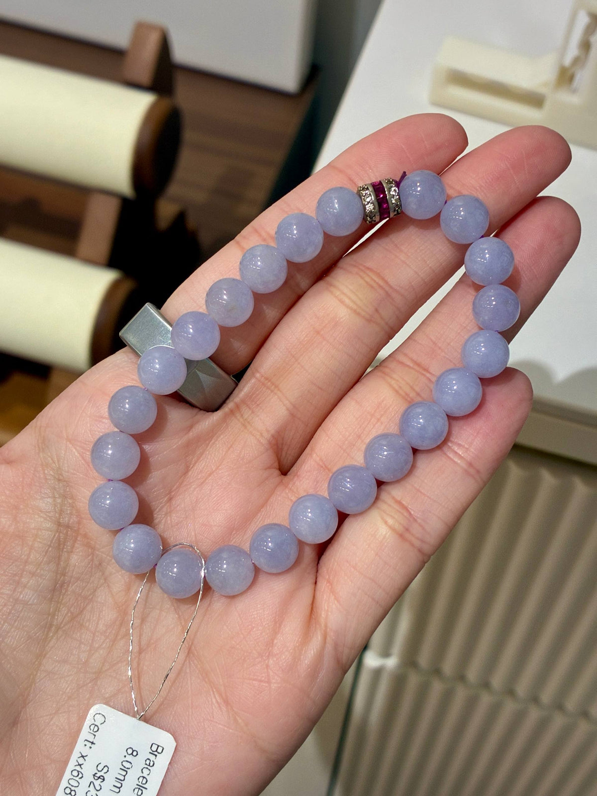 8.0mm Icy Lavender Bracelet (Premium)