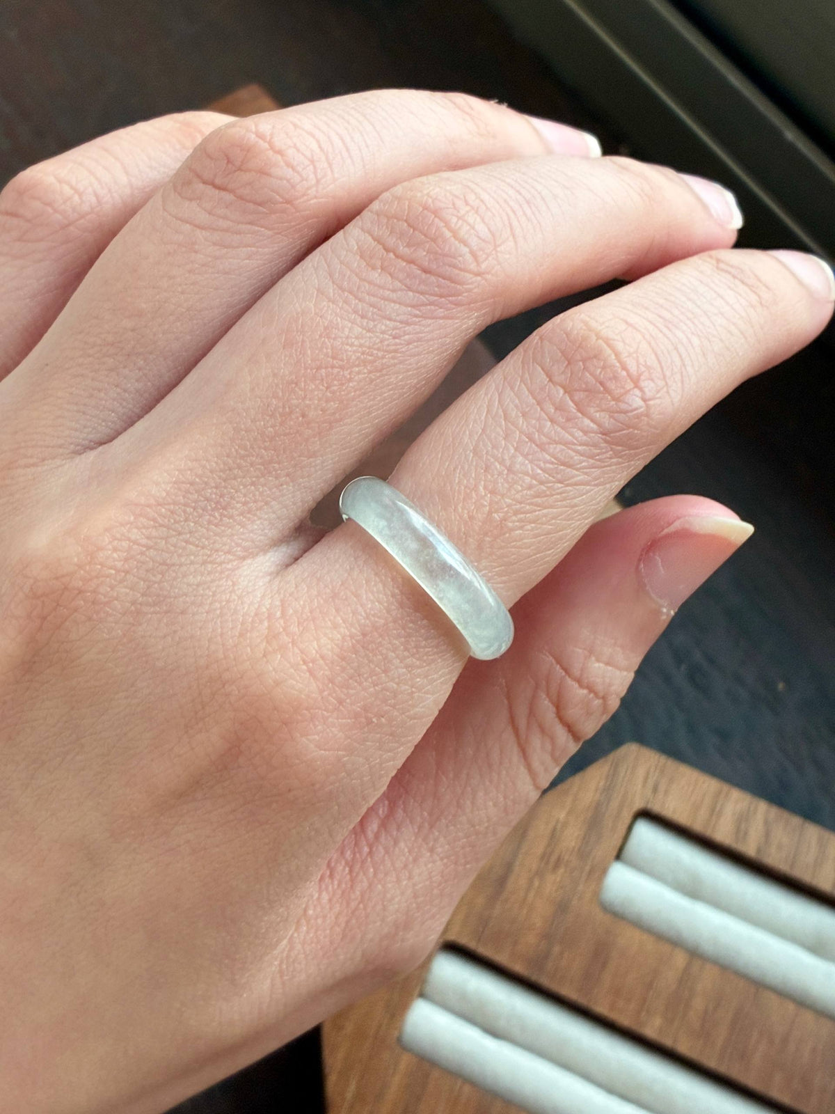 Icy Light Mint Abacus Ring (16.6mm)