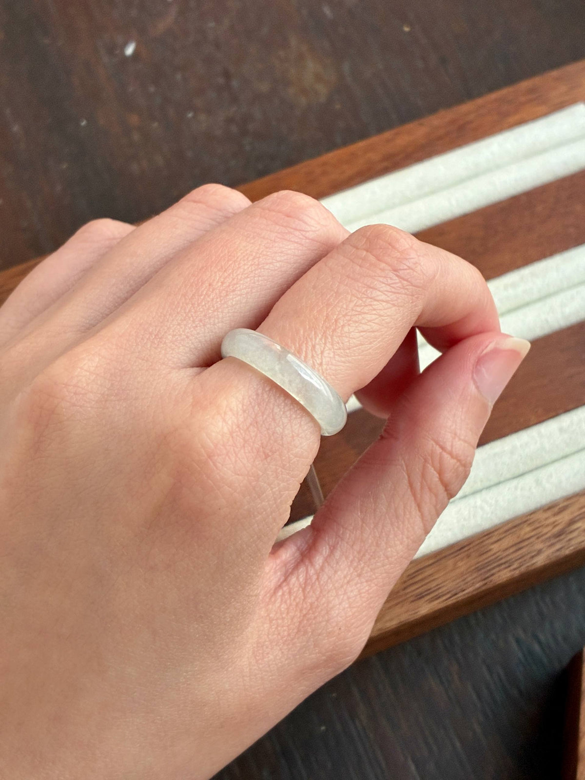 Icy Light Mint Abacus Ring (16.6mm)