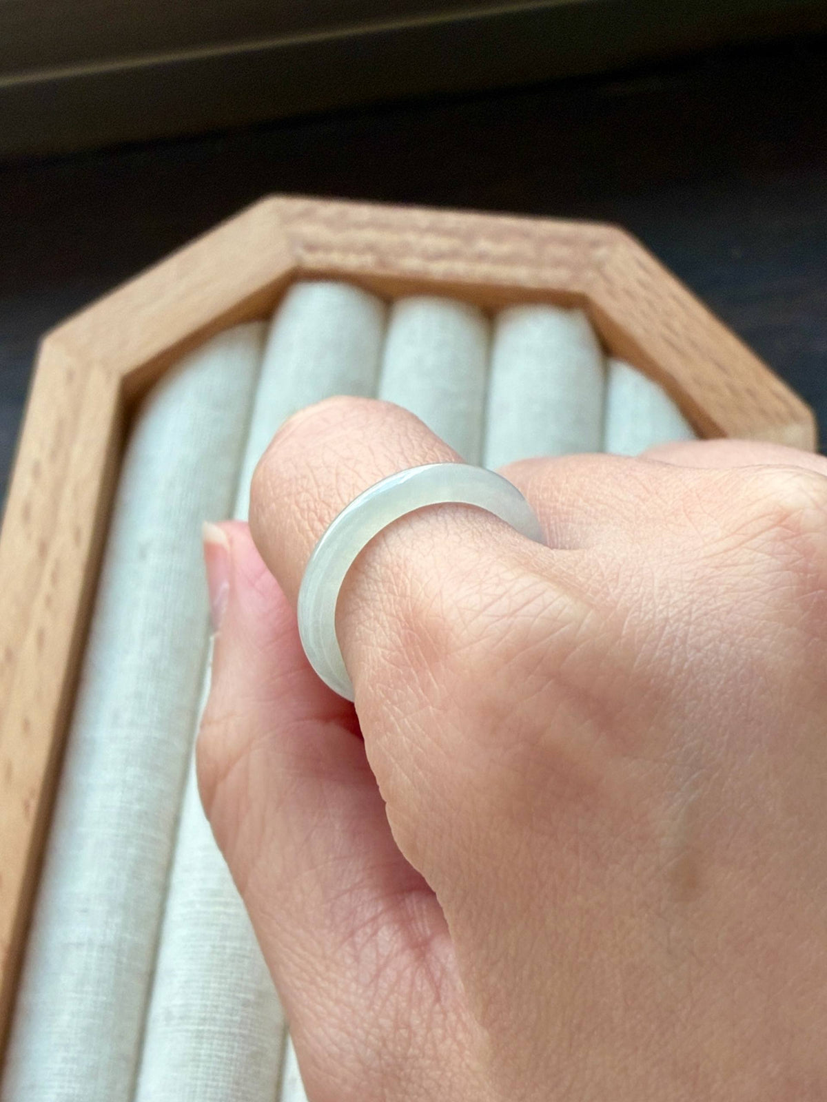 Faint Green Abacus Rings (Slim)
