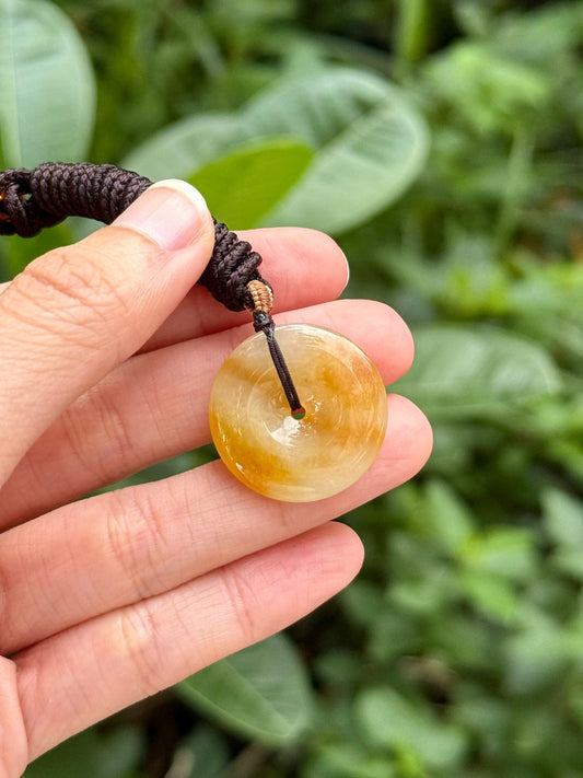 Icy Scenic Orange Donut Pendant