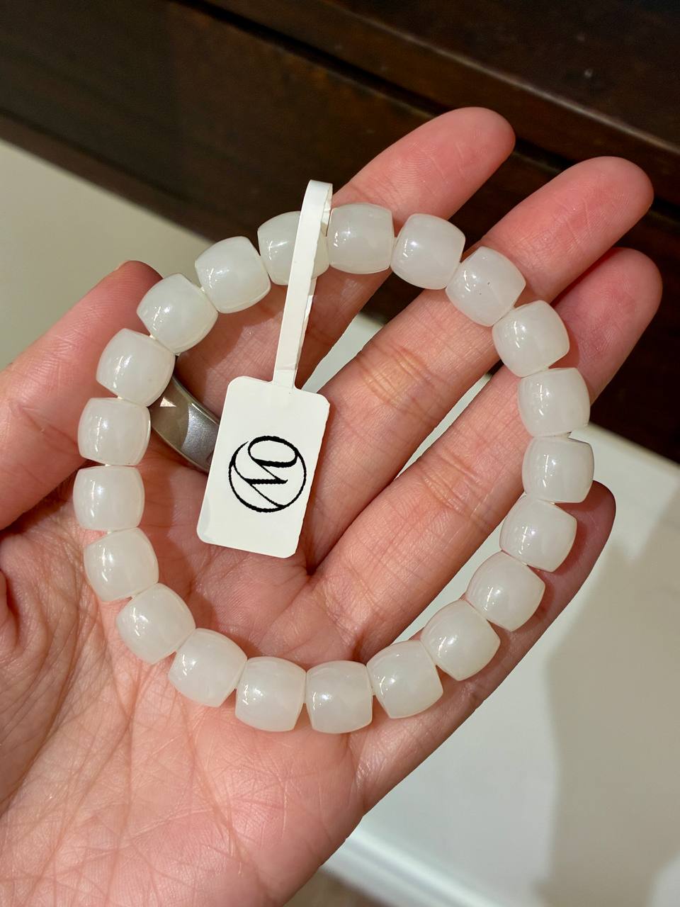 10mm Nephrite Jade Barrel Bracelet (16cm)