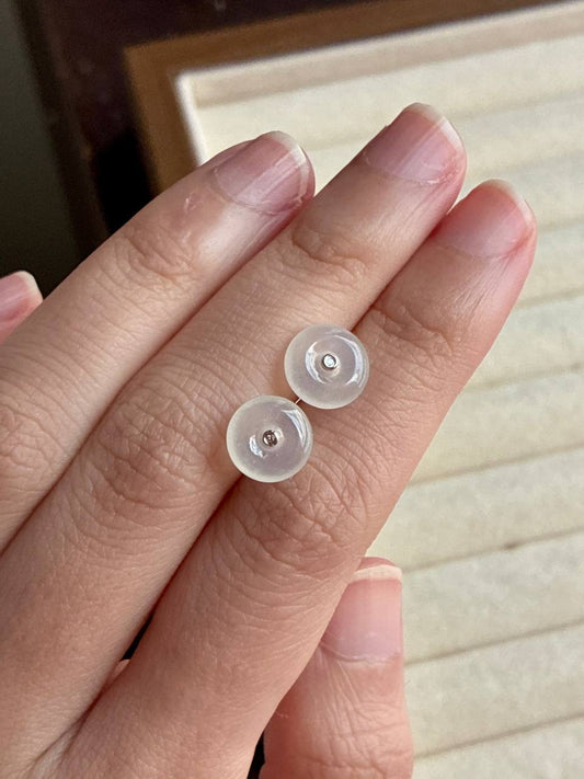 18K Icy Snow White Donut Stud Earrings (Icy Variety!)