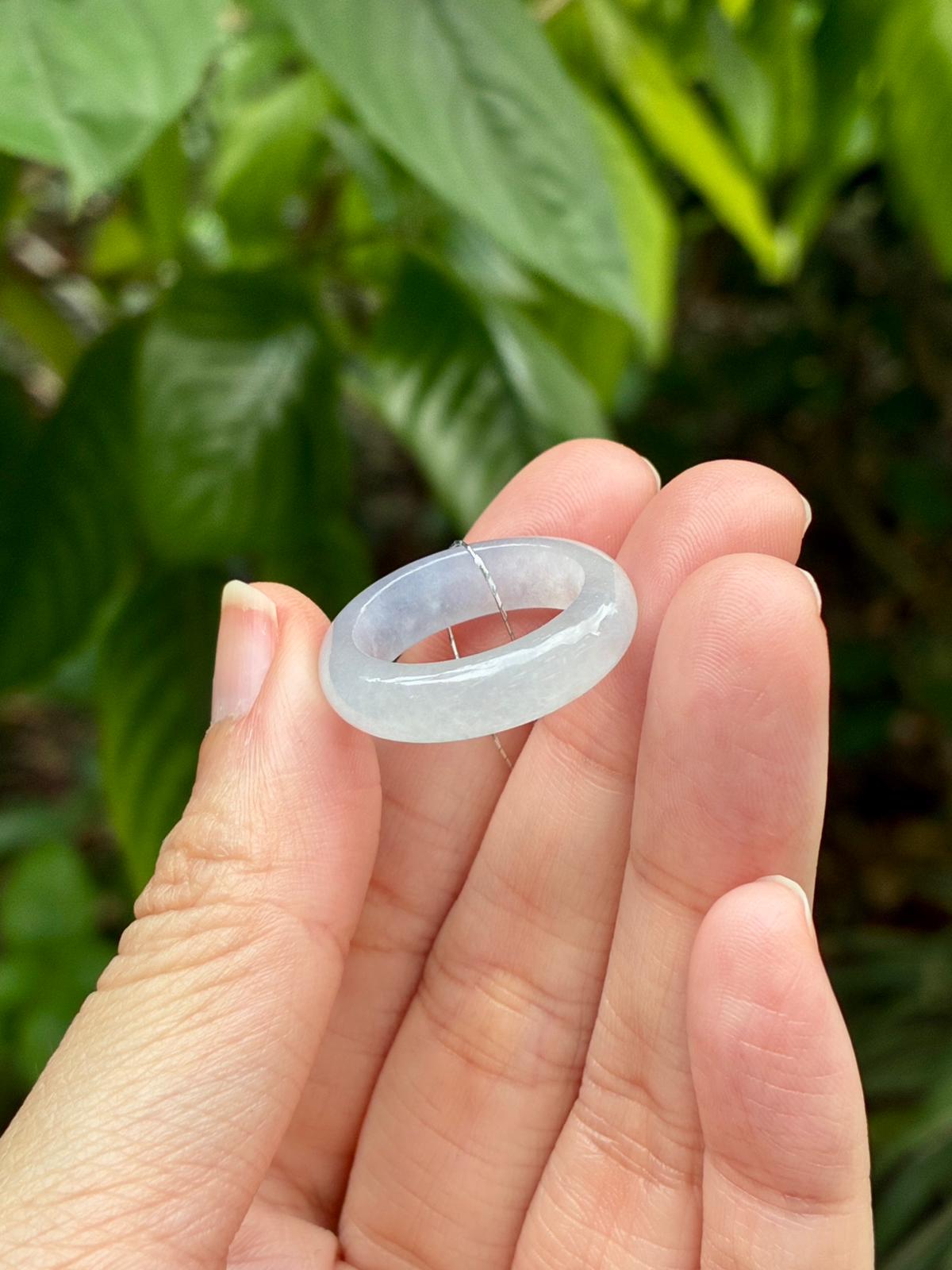 (Rare!) 16mm Icy Gradient Lavender Abacus Ring