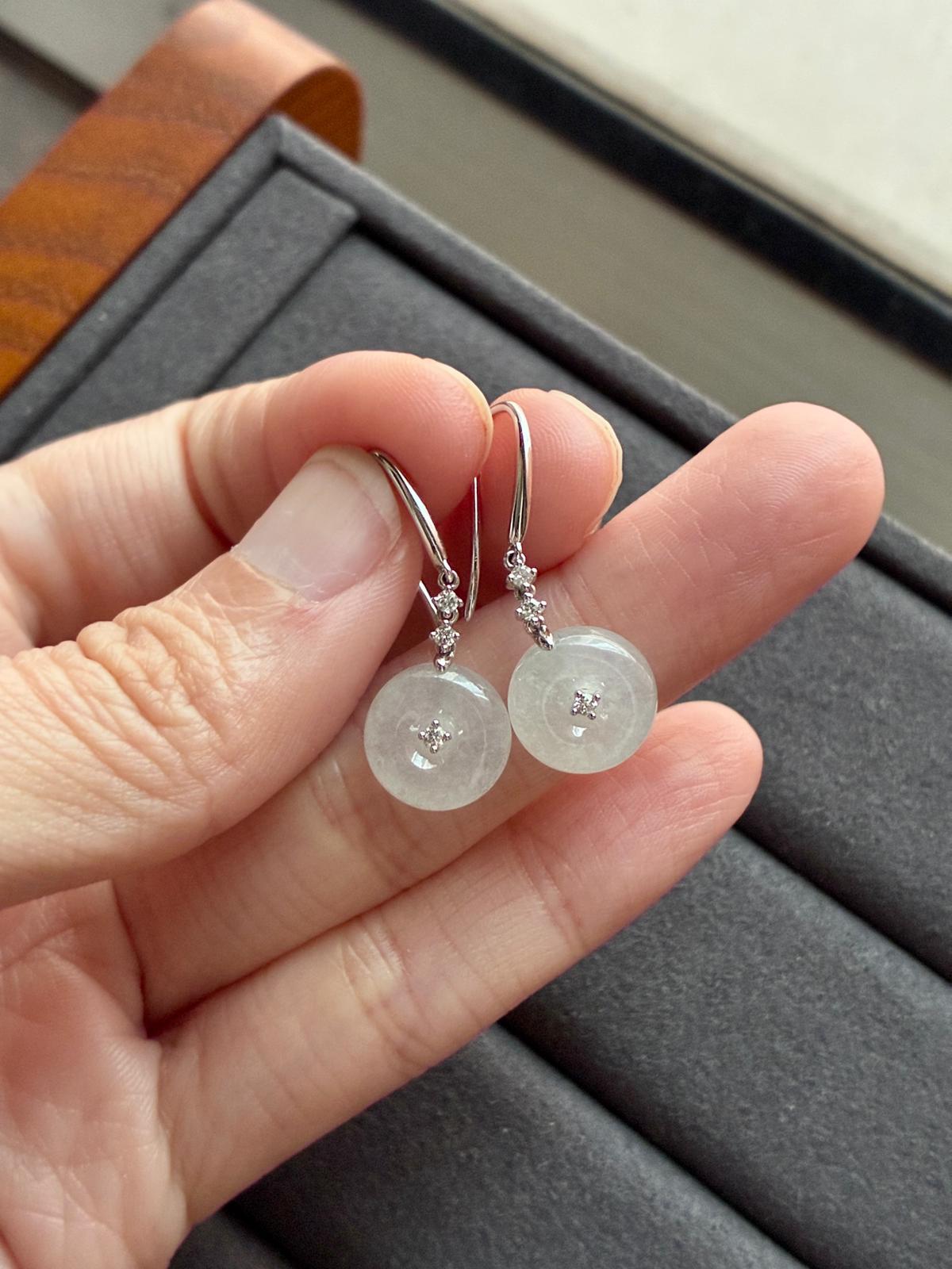 18K Icy Snow White Donut Drop Earrings (Icy Variety!)
