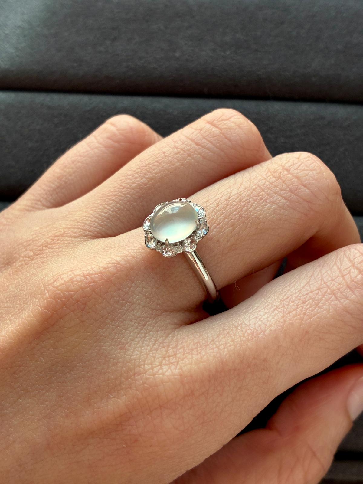 18K Whispering Bloom Ring (Icy Variety)