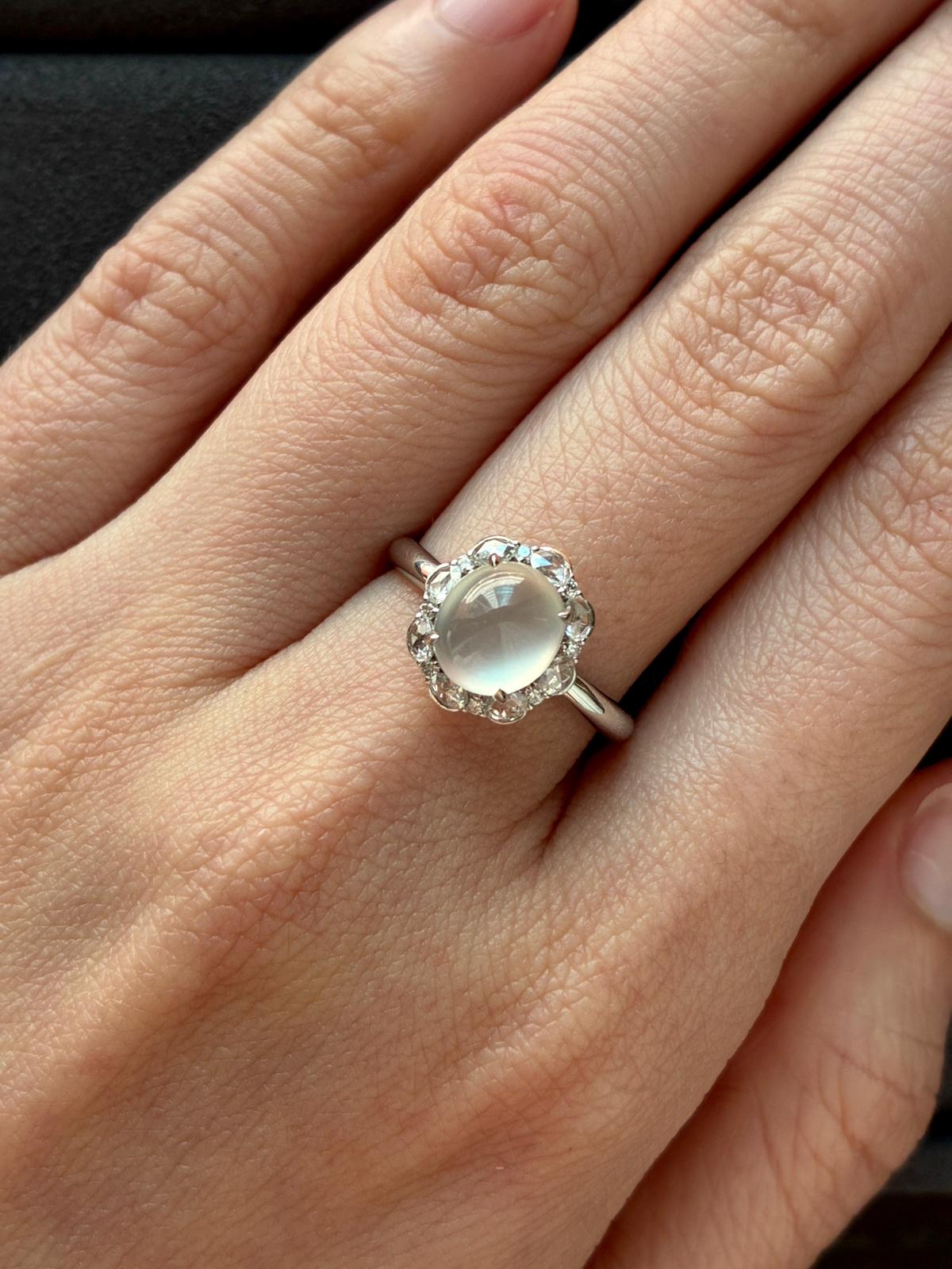 18K Whispering Bloom Ring (Icy Variety)