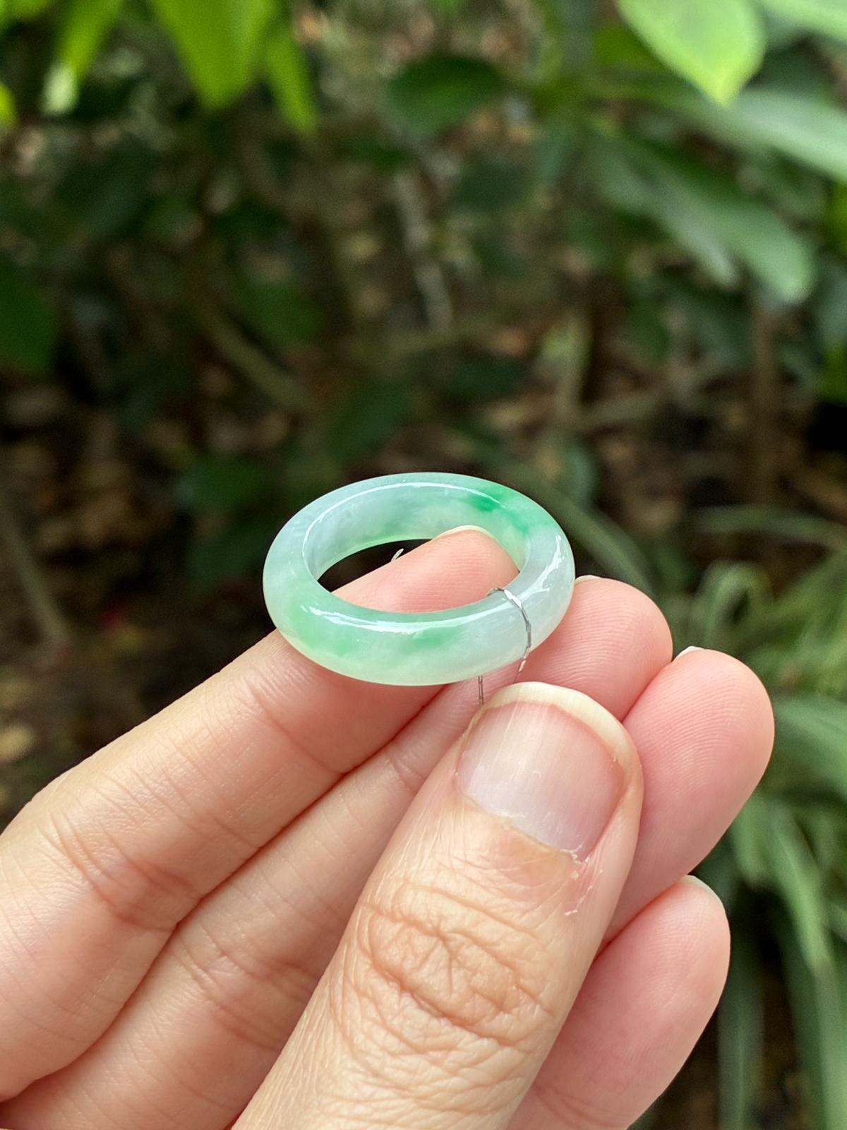 17.8mm Icy Moss on Snow Abacus Ring (Rare!)
