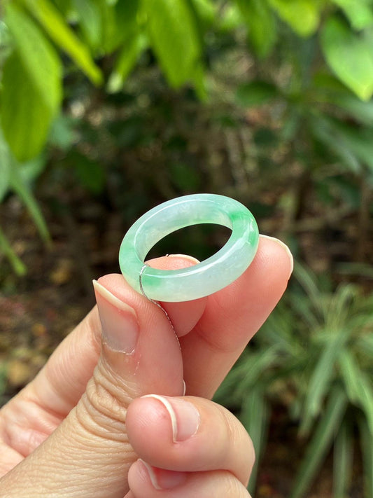 17.8mm Icy Moss on Snow Abacus Ring (Rare!)