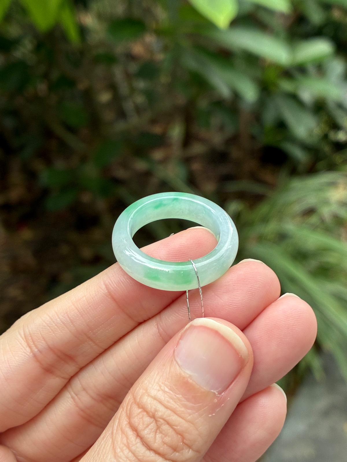 17.8mm Icy Moss on Snow Abacus Ring (Rare!)