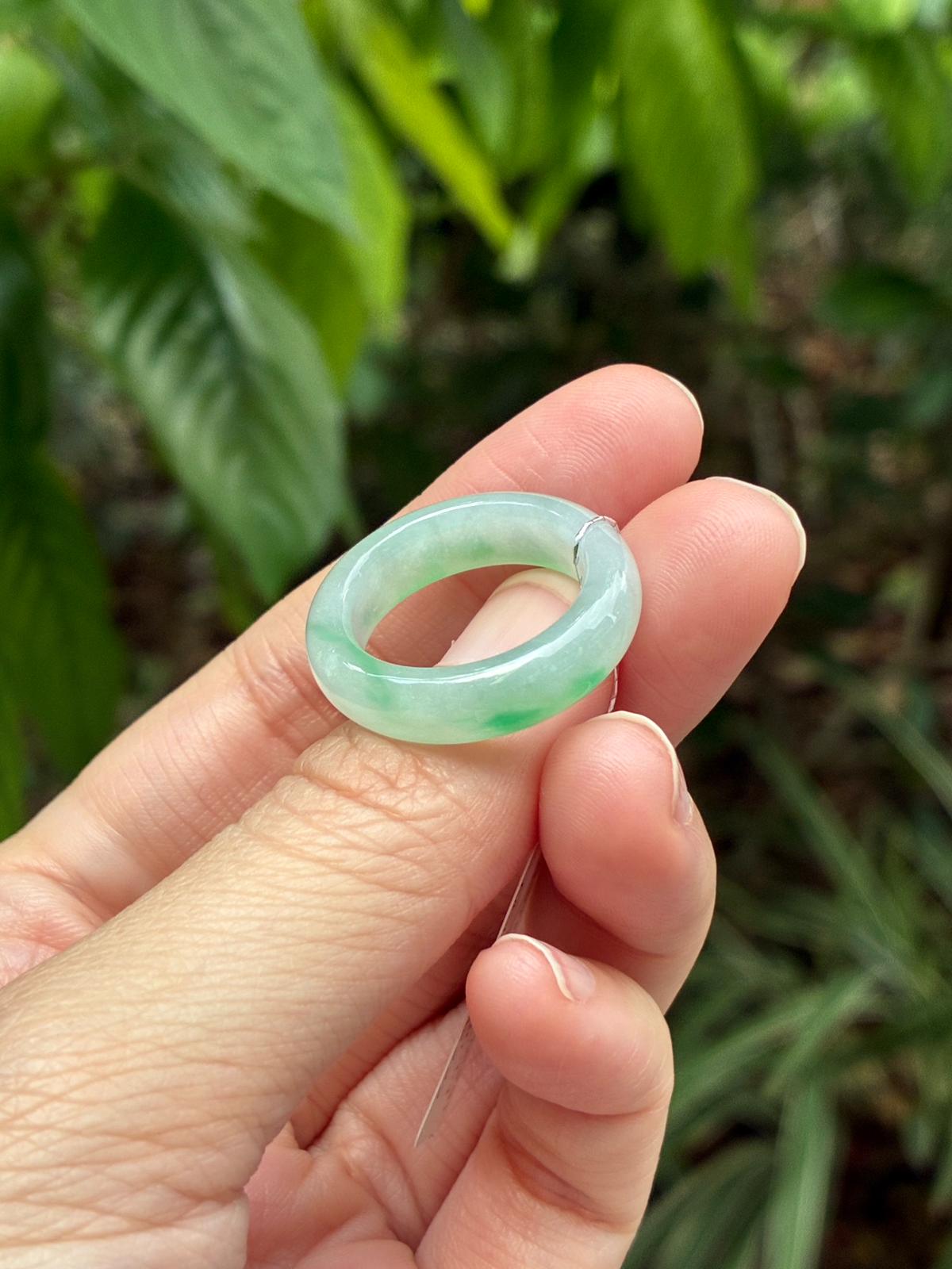 17.8mm Icy Moss on Snow Abacus Ring (Rare!)