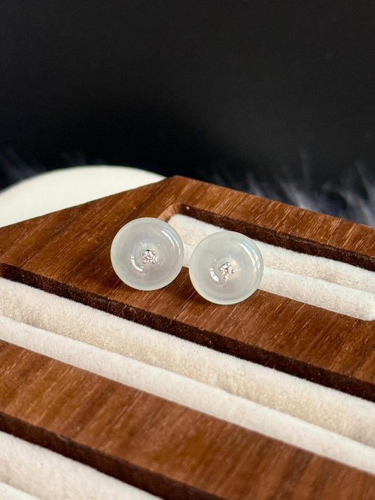 18K Icy Snow White Donut Stud Earrings (Icy Variety!)