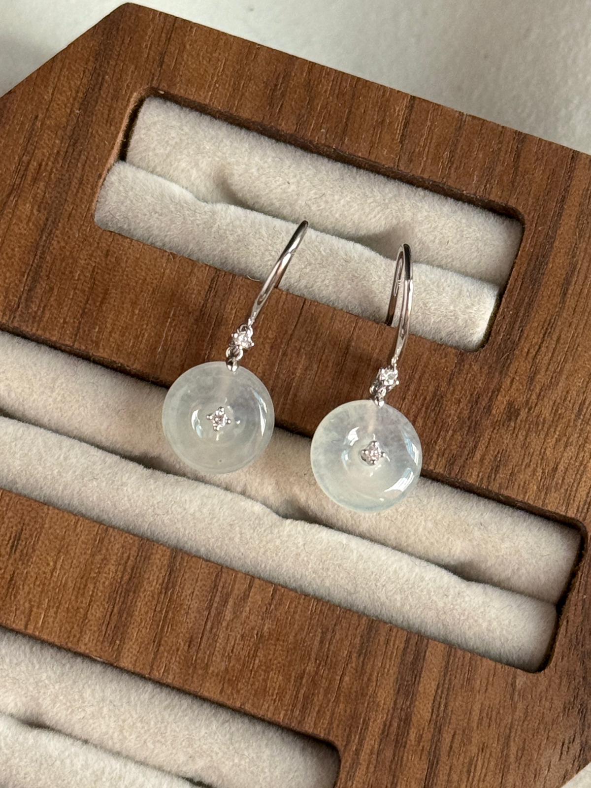 18K Icy Snow White Donut Drop Earrings (Icy Variety!)