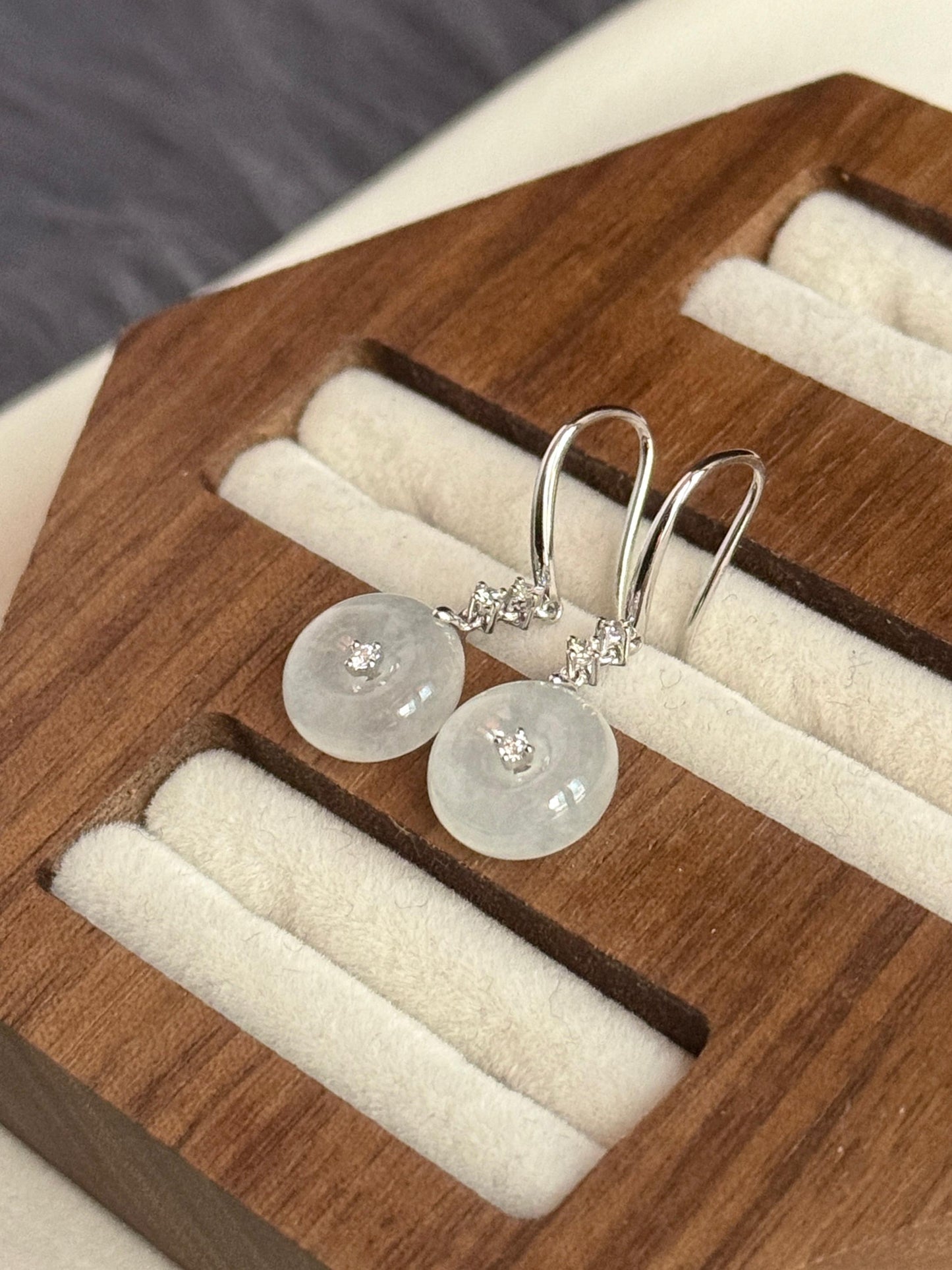 18K Icy Snow White Donut Drop Earrings (Icy Variety!)