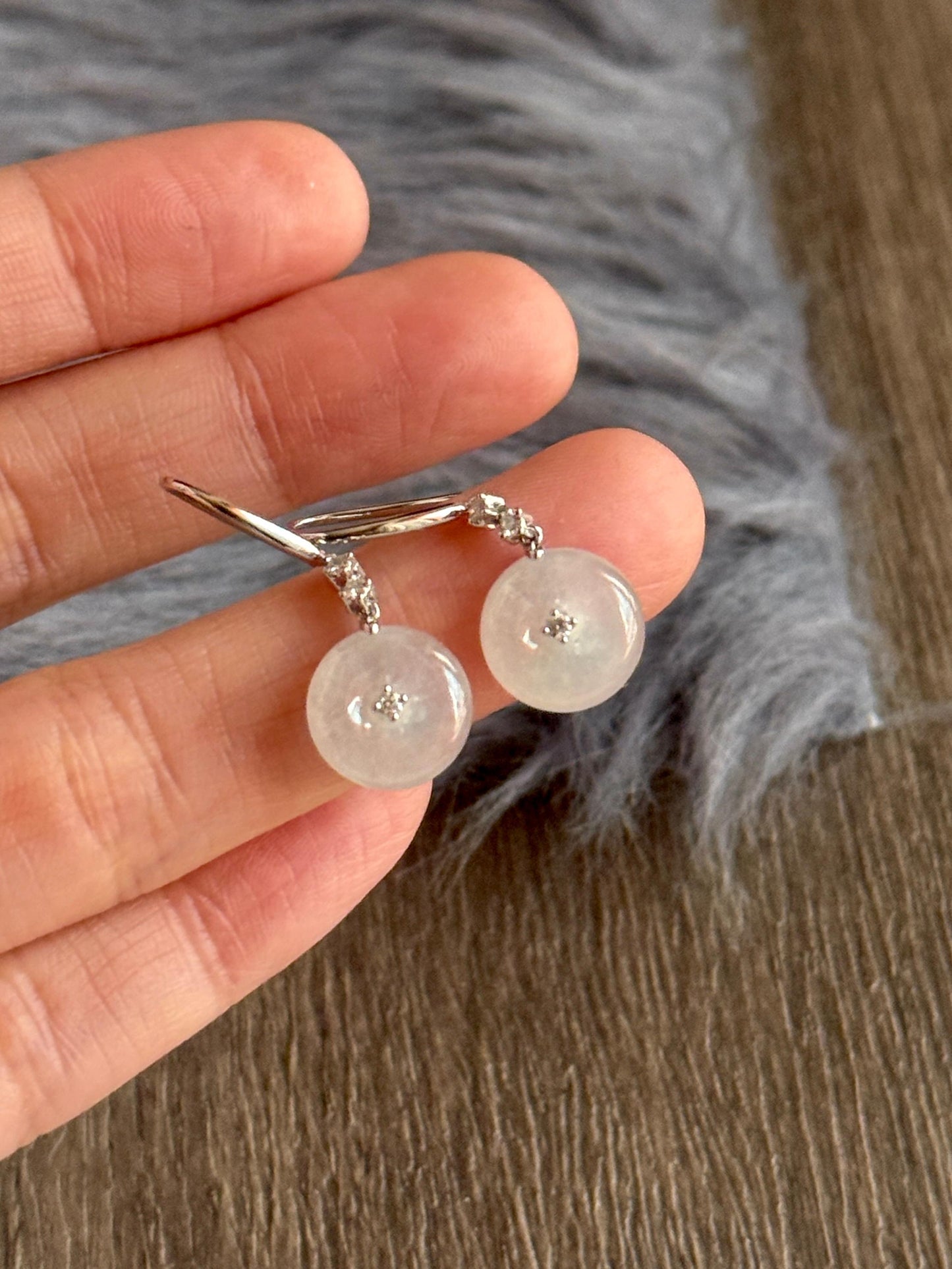 18K Icy Snow White Donut Drop Earrings (Icy Variety!)