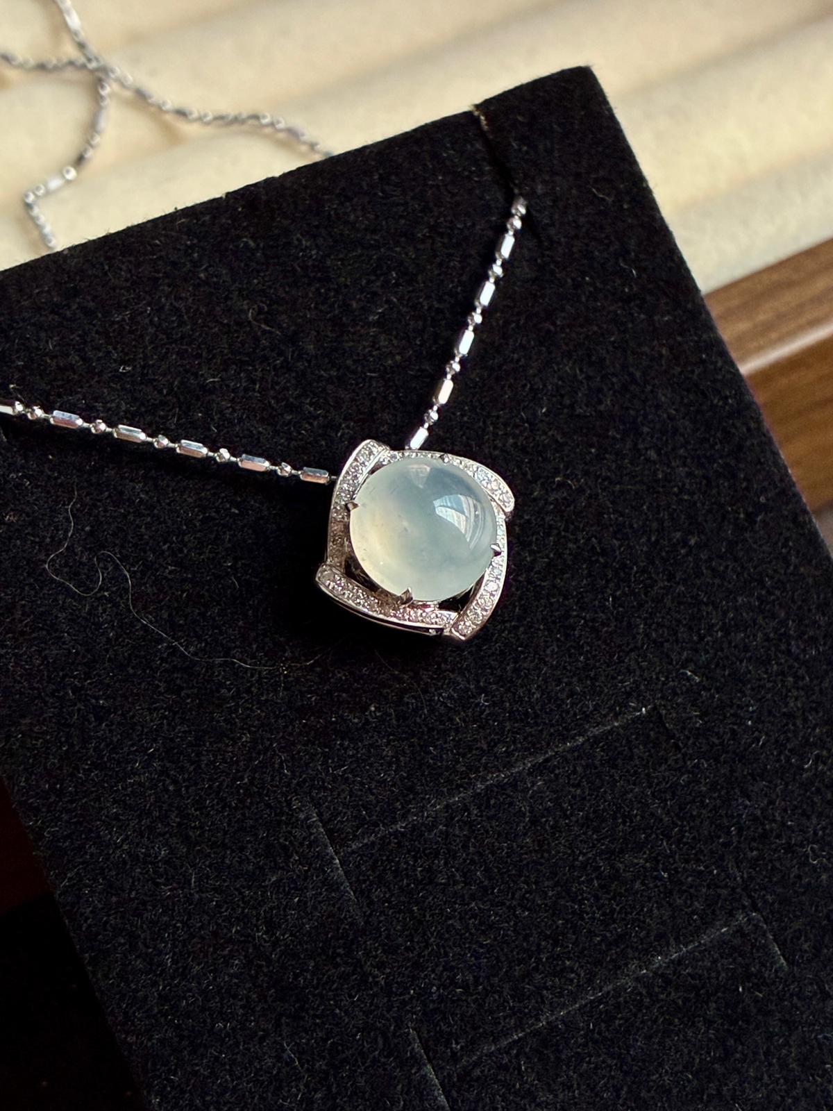 18K Solstice Square Pendant (Icy Variety!)