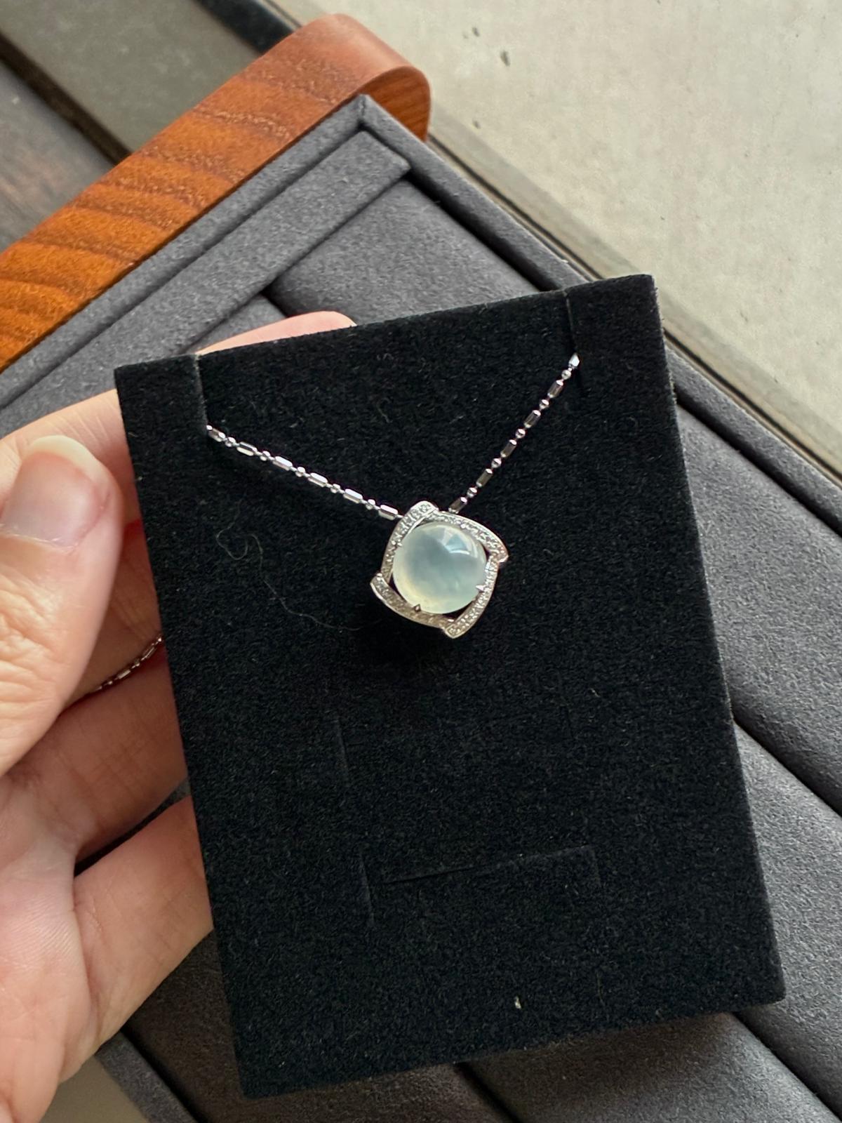 18K Solstice Square Pendant (Icy Variety!)