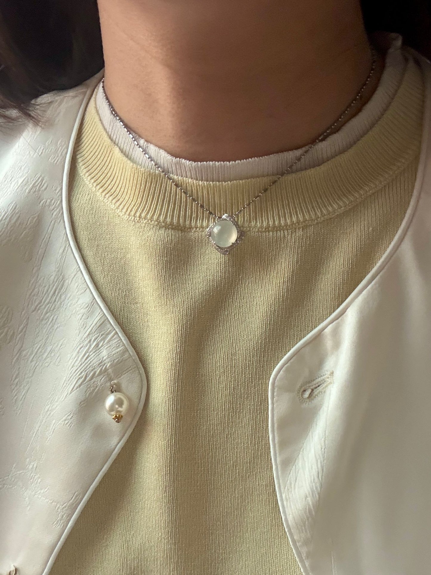 18K Solstice Square Pendant (Icy Variety!)