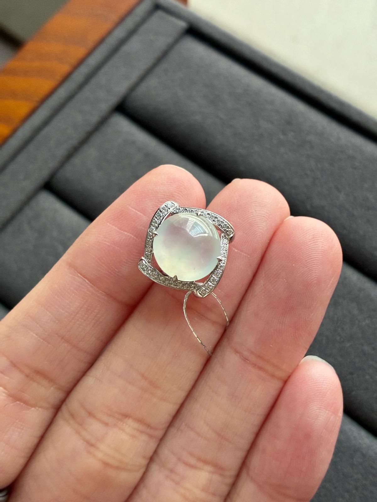 18K Solstice Square Pendant (Icy Variety!)