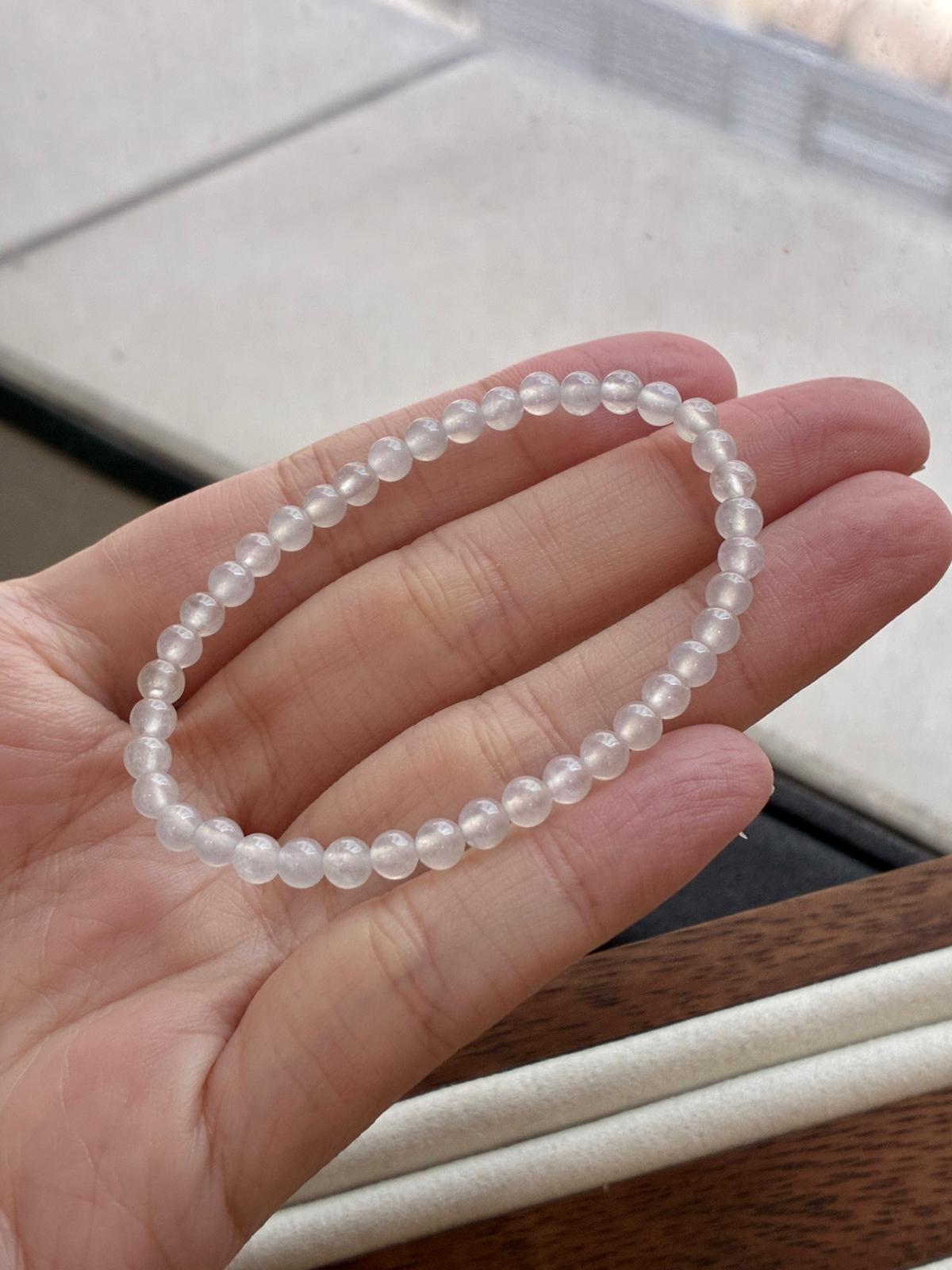 4.0mm Icy Snow White Bracelet