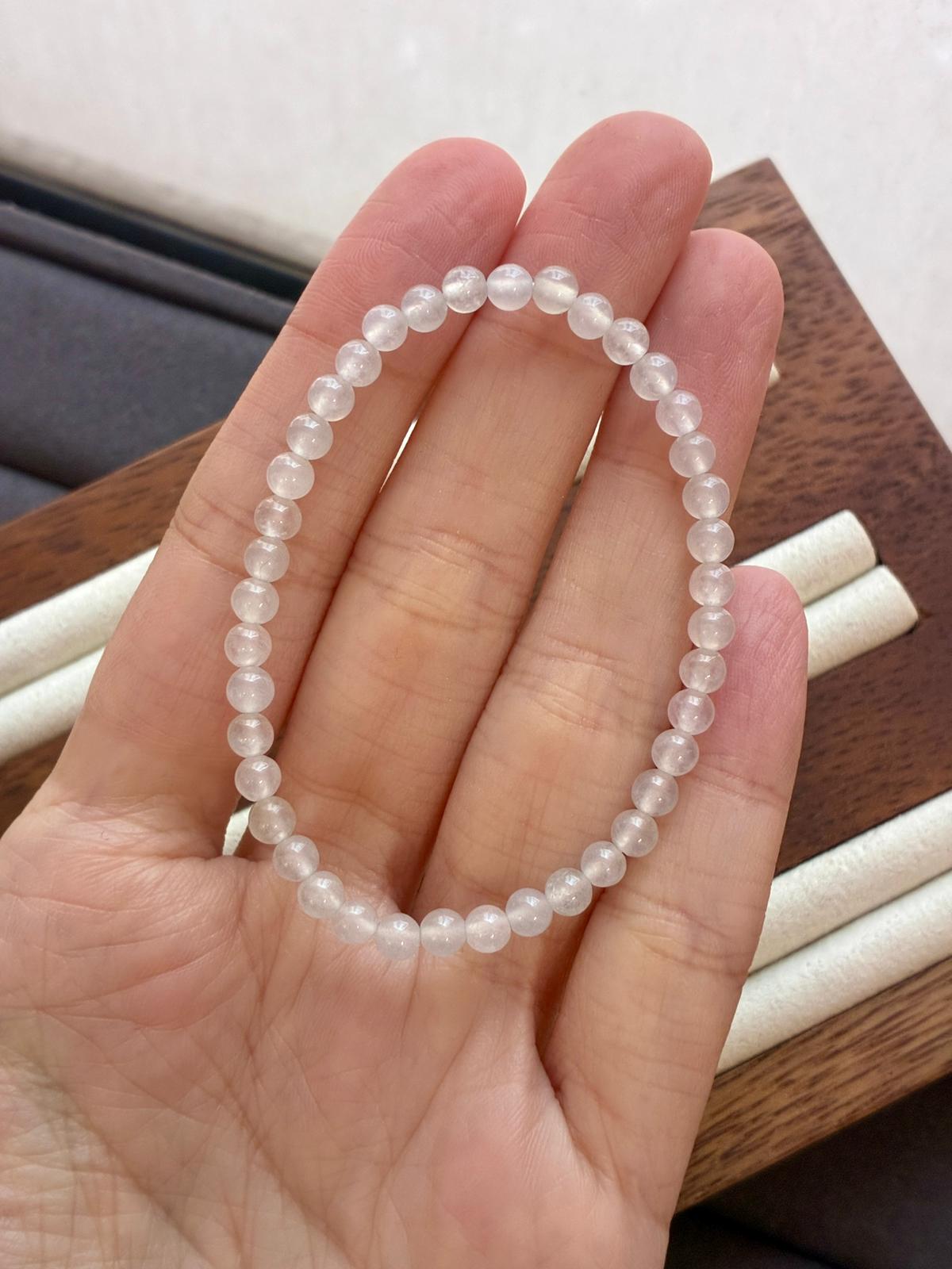 4.0mm Icy Snow White Bracelet