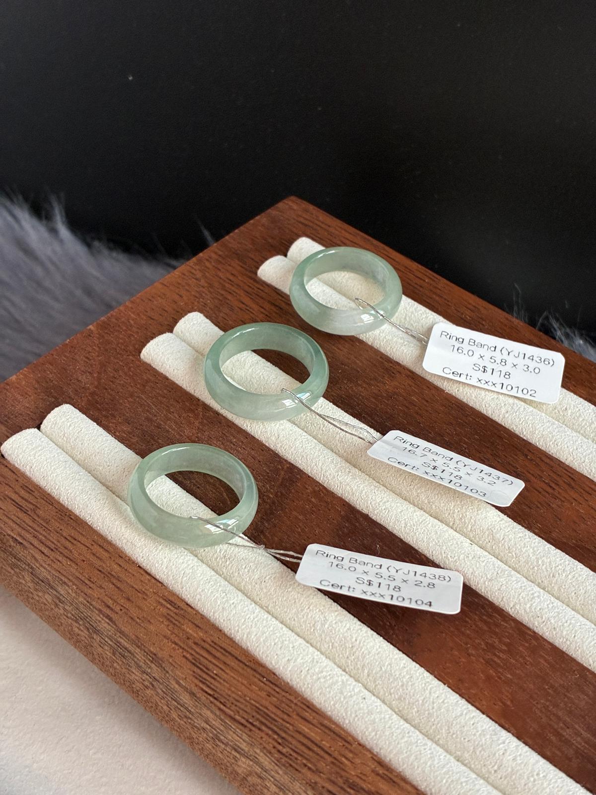 Icy Lake Green Abacus Rings