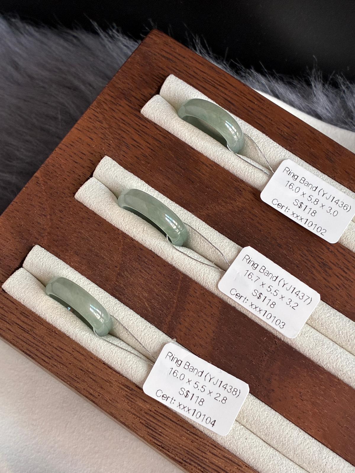 Icy Lake Green Abacus Rings
