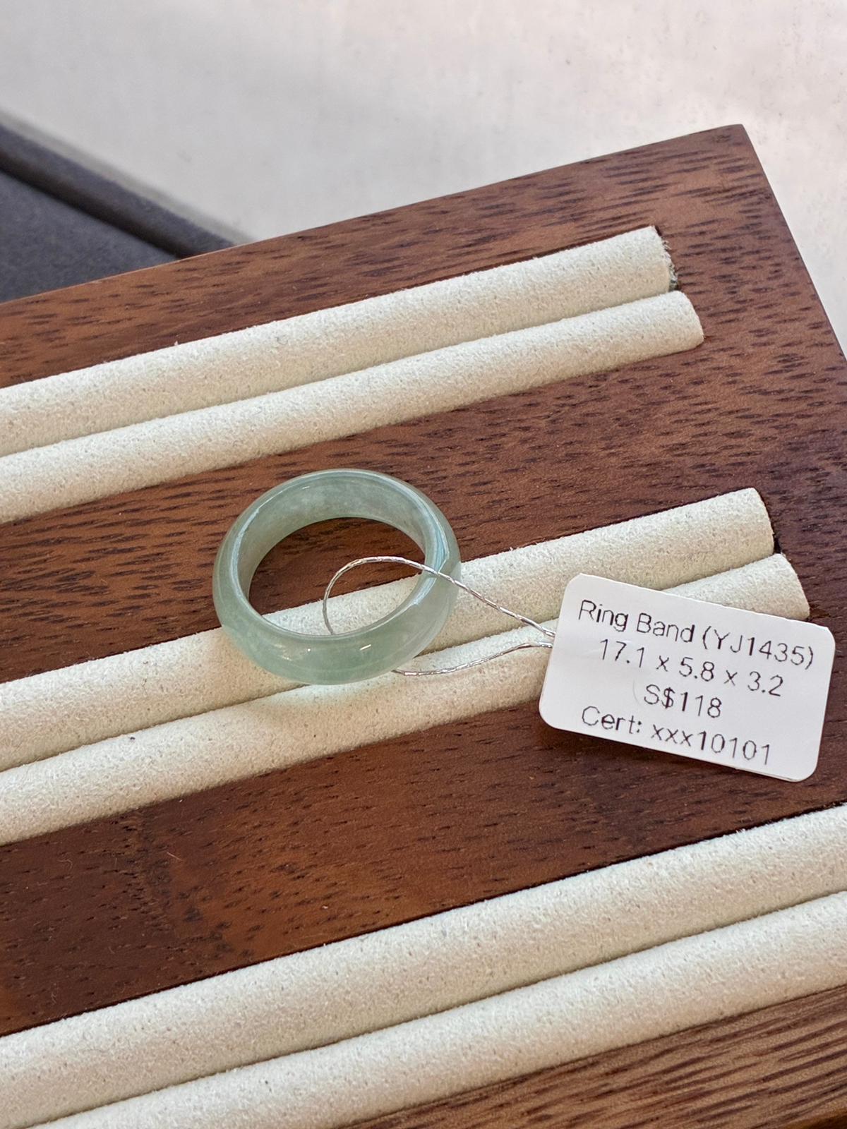 Icy Lake Green Abacus Rings