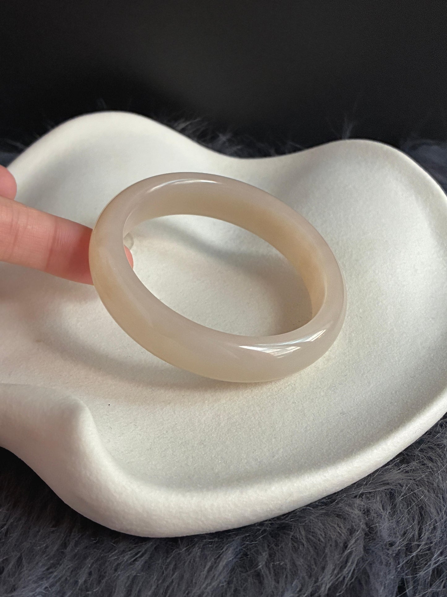 52.7mm Nephrite Jade in Lotus Root Pink