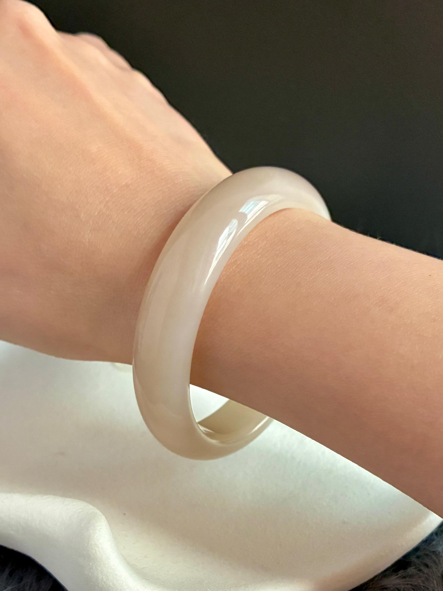 52.7mm Nephrite Jade in Lotus Root Pink