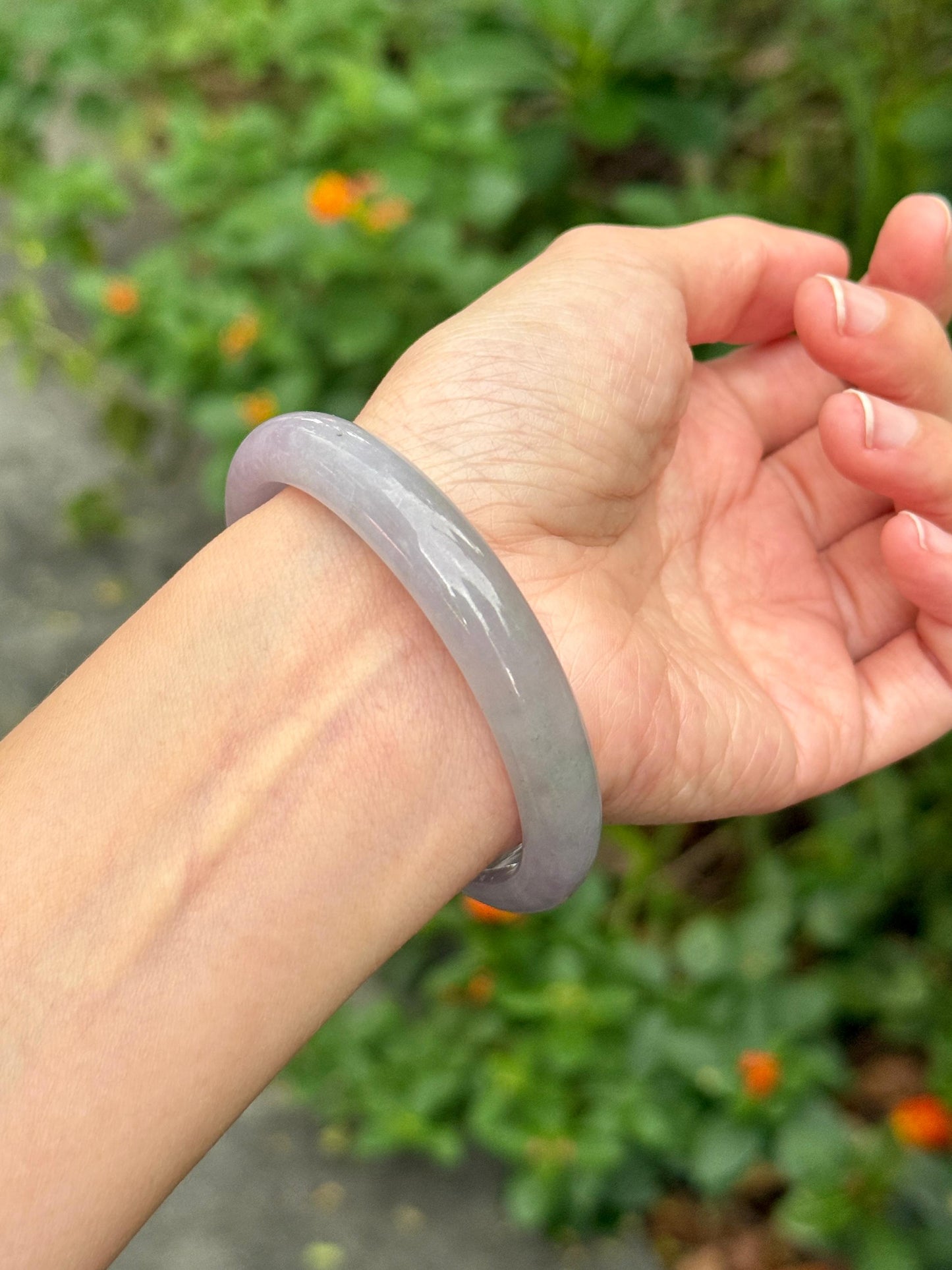 57.5mm Rare Icy Smoky Duo-Tone Lavender (Oval)