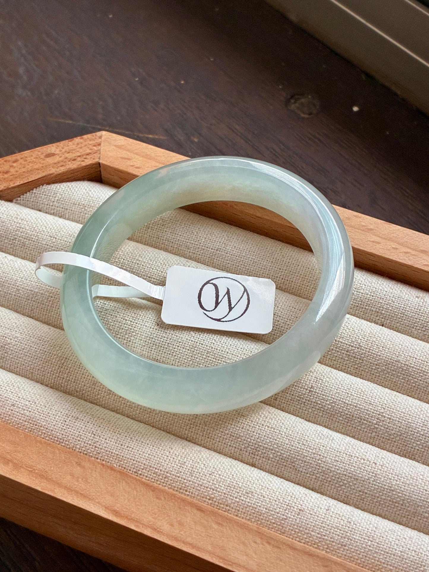 53.0mm Icy Bluish Green Oval (Good Translucency)