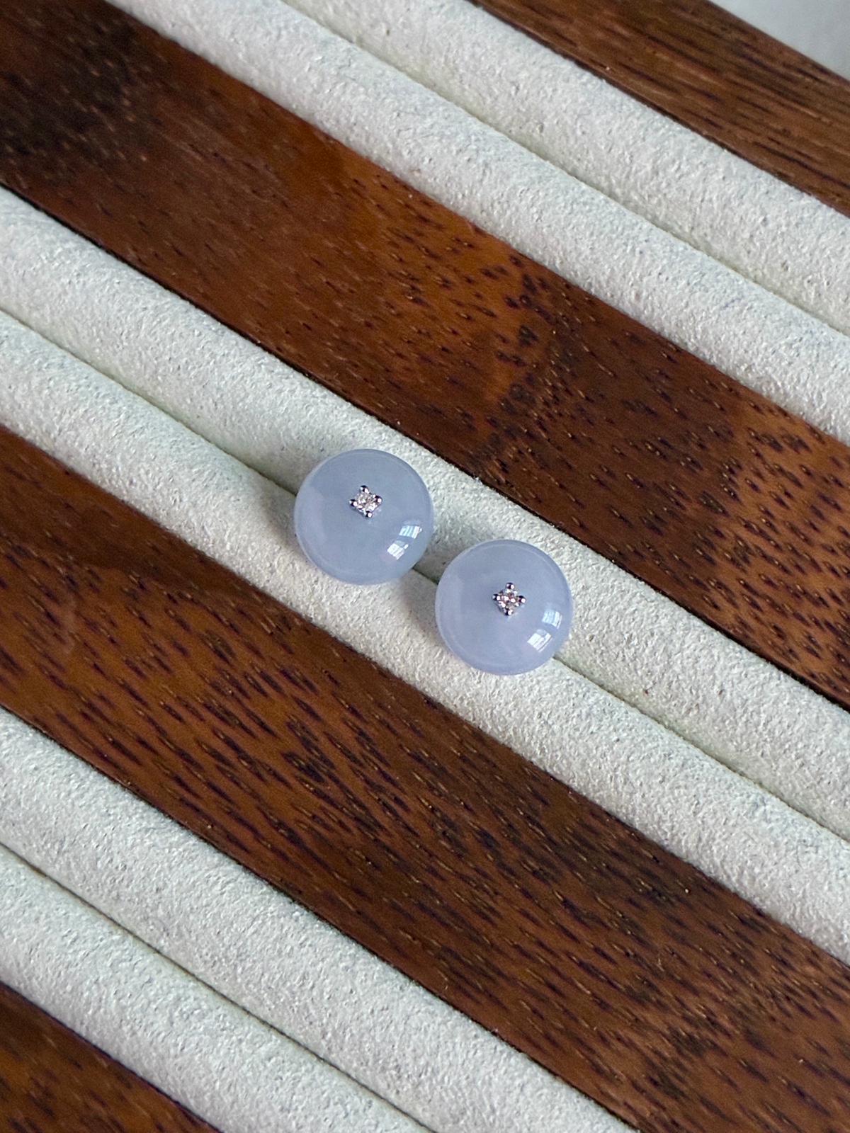 Lilac Lavender Donut Earrings (Thick Cut!)