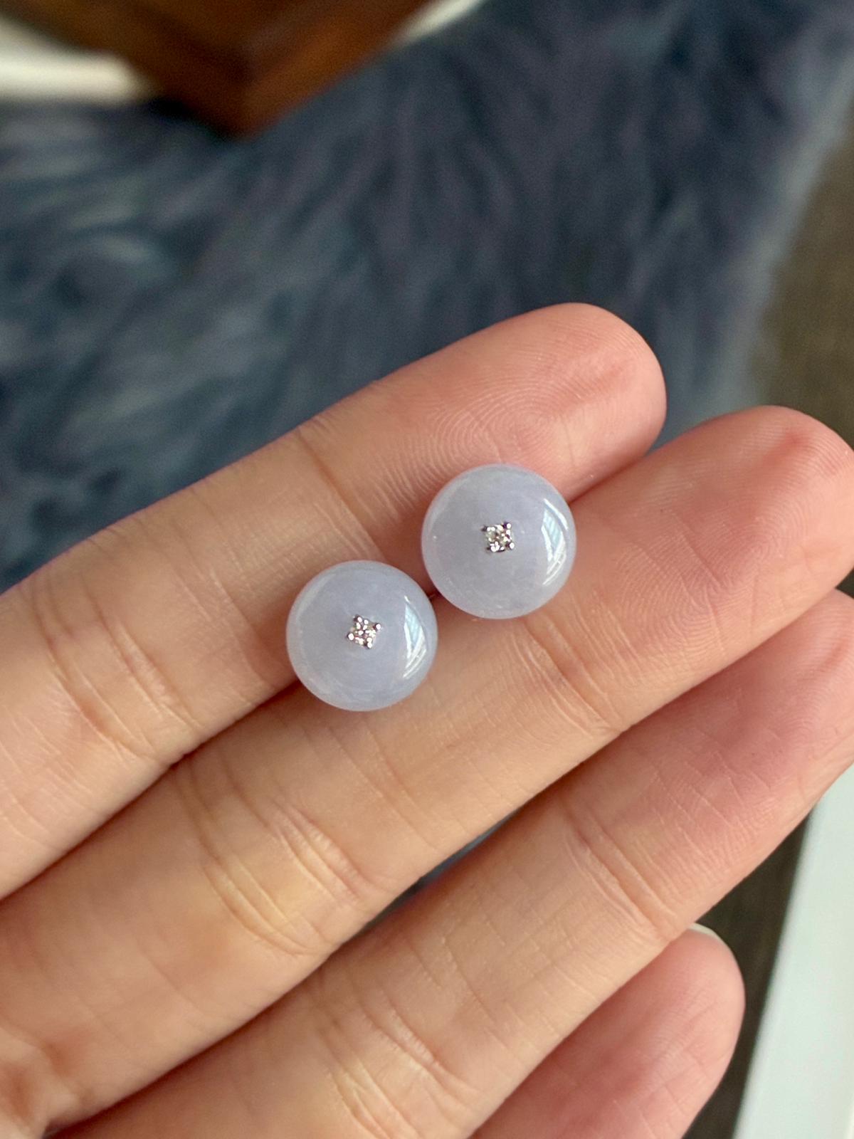 Lilac Lavender Donut Earrings (Thick Cut!)
