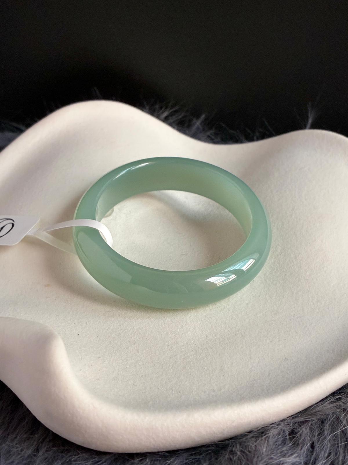 53.3mm Poreless Deep Celadon Oval (Collector's Grade)