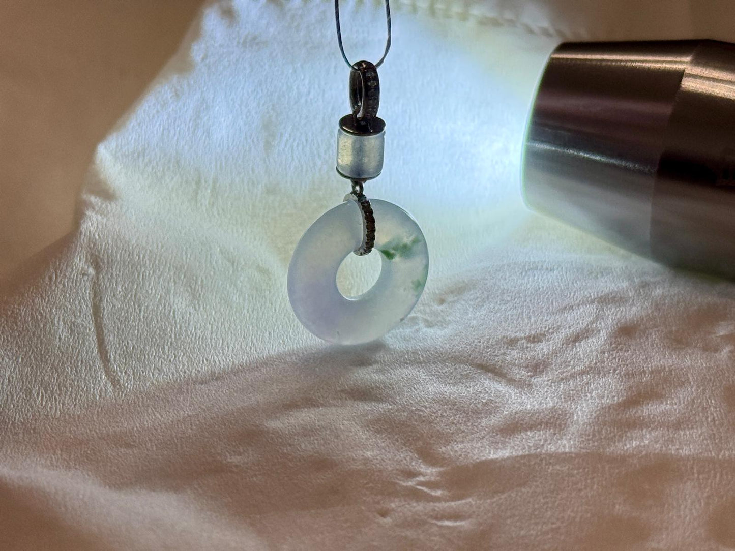 18K Icy Jelly Monet Donut Pendant