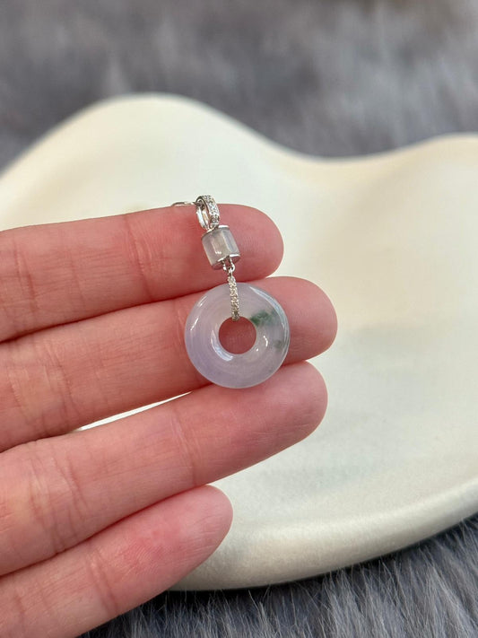 18K Icy Jelly Monet Donut Pendant