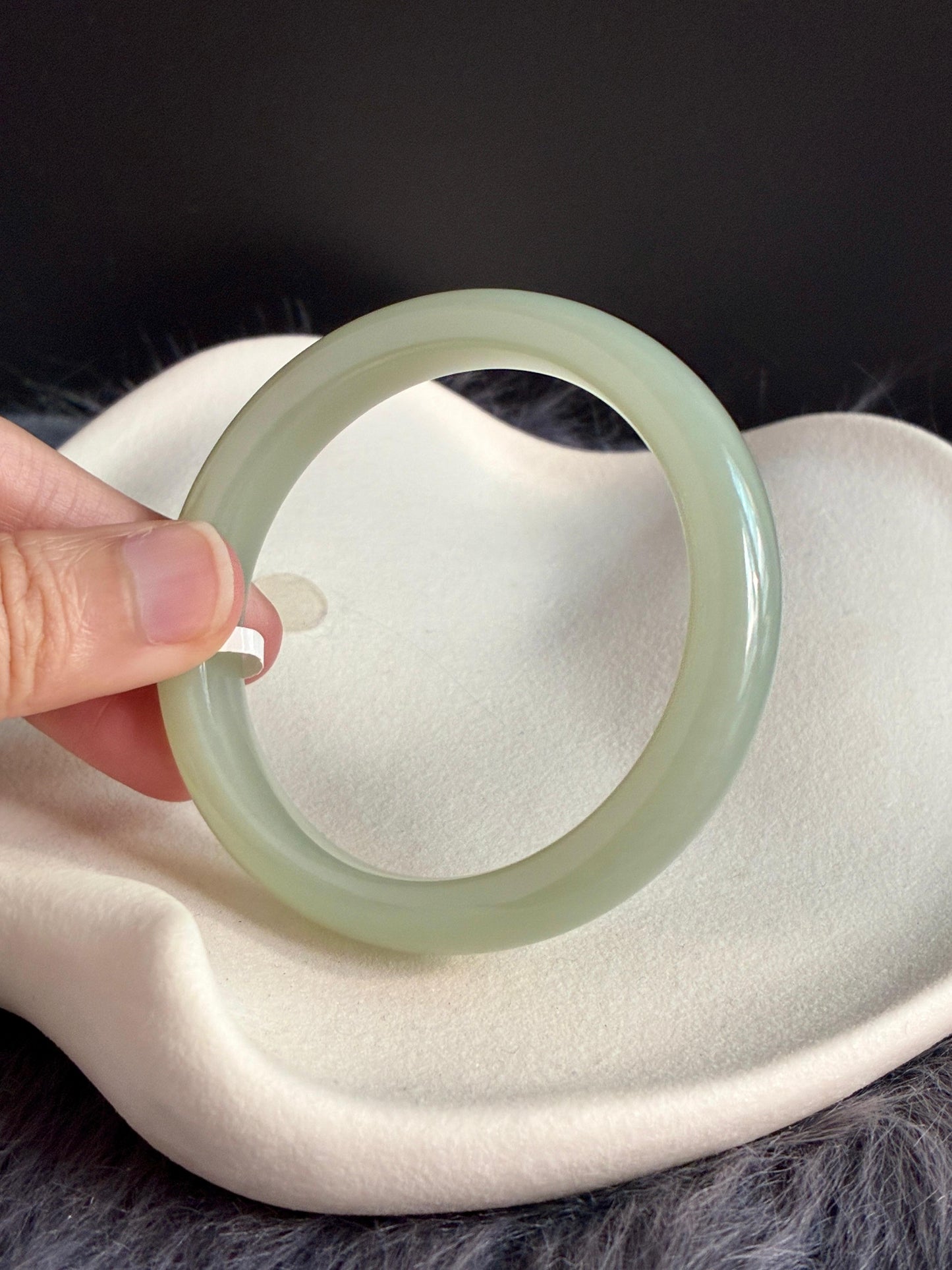 55.0mm Nephrite Jade Lake Green (Slim)