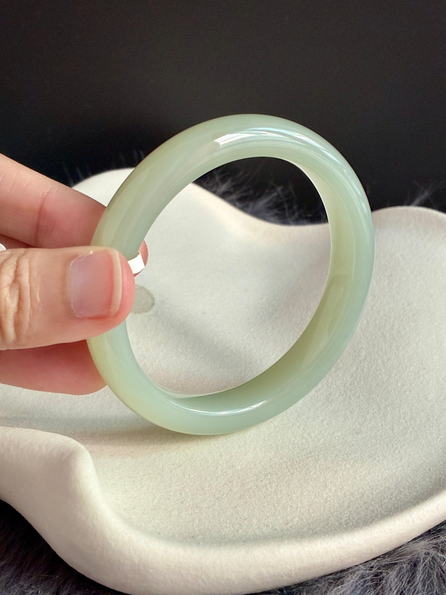55.0mm Nephrite Jade Lake Green (Slim)