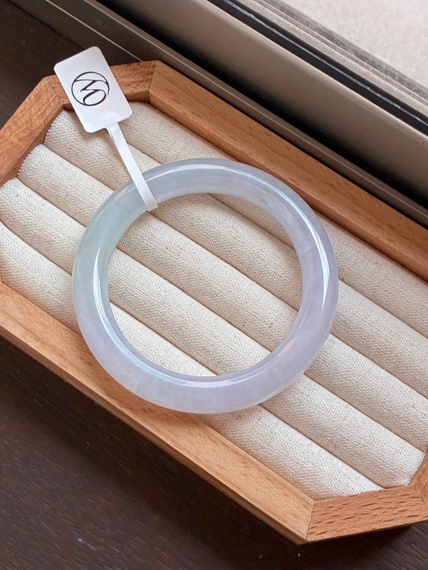 54.3mm Icy Light Lavender with Green (Premium Cut!)