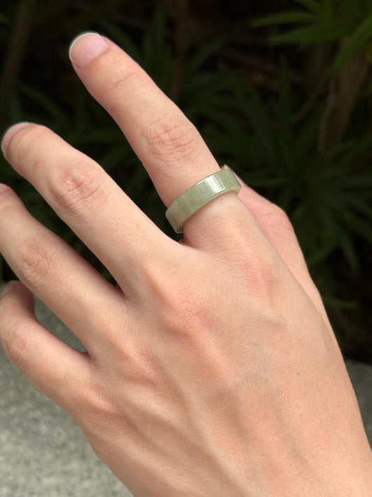 Icy Warm Muted Green Abacus Rings (US8.5)