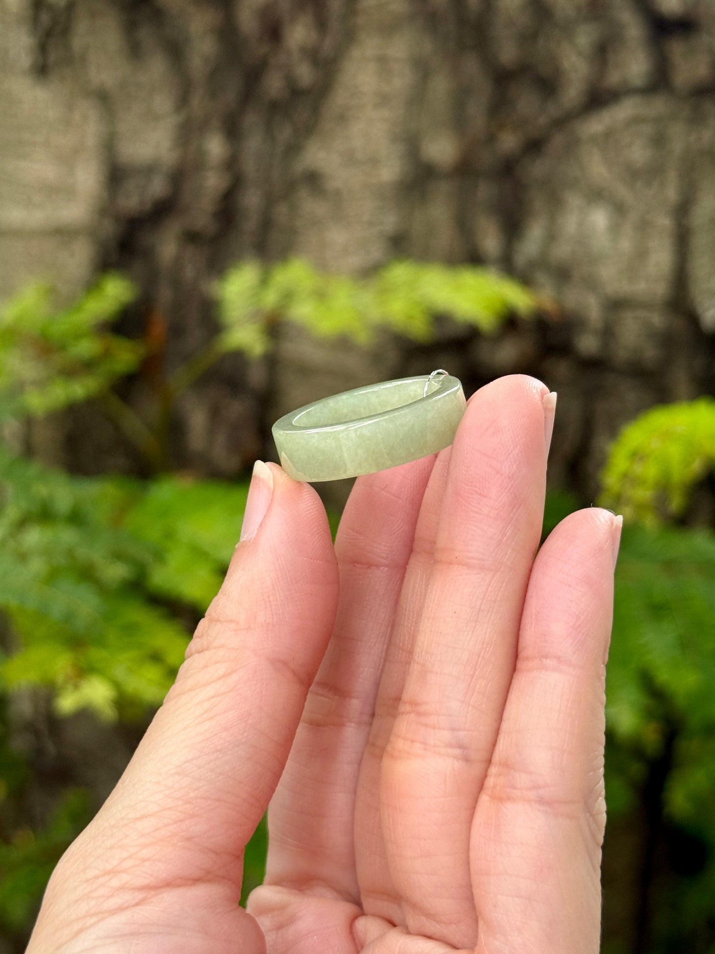 Icy Warm Muted Green Abacus Rings (US8.5)