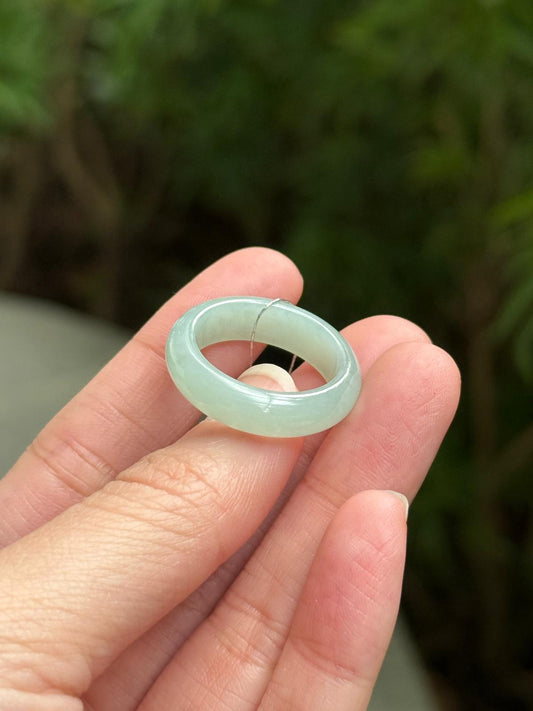 Jelly Seafoam Jadeite Abacus Ring (US9)