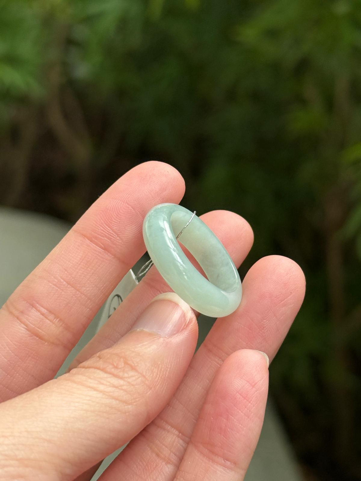 Jelly Seafoam Jadeite Abacus Ring (US9)